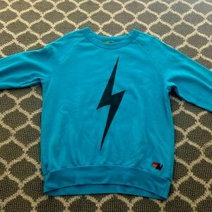 Aviator Nation blue bolt crewneck sweatshirt